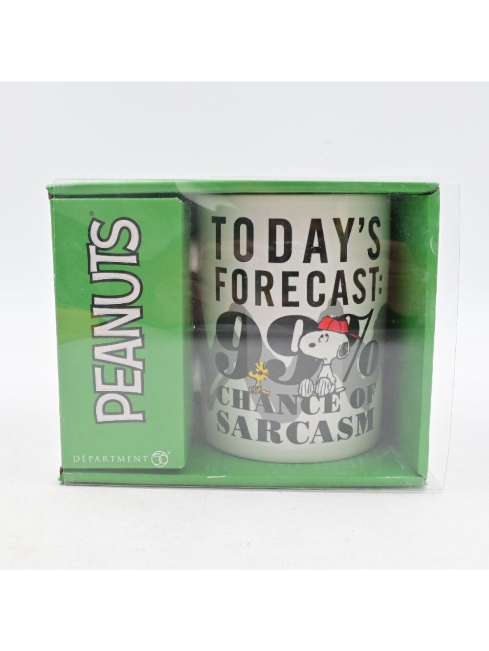 Department 56 Peanuts Snoopy 99% Chance of Sarcasm Mug Coffee Cup Boxed New